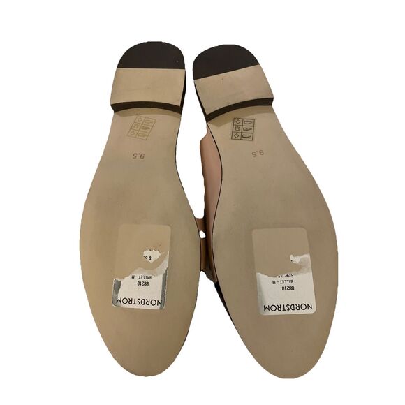 JEFFREY CAMPBELL NATURAL/BROWN PATENT BALLET CAP TOE MULE 9.5M - Picture 4 of 5